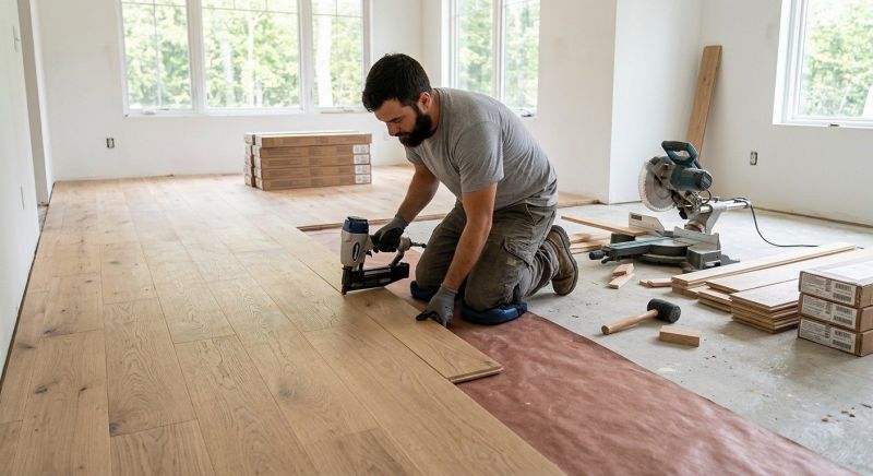 White Oak Floor Installation