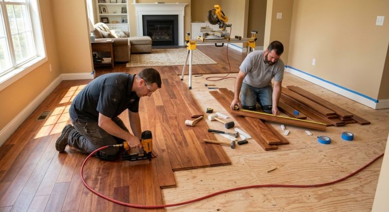 Cherry Floor Installation in Olalla, WA