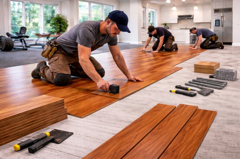Cherry Floor Installation in Pierce County, WA