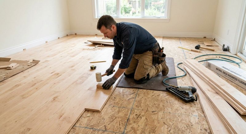 Maple Flooring Installation in Steilacoom, WA
