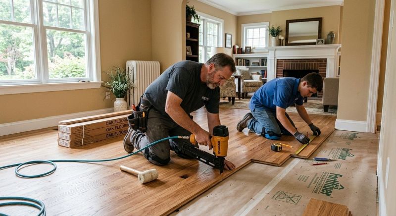 Oak Floor Installation in Enumclaw, WA
