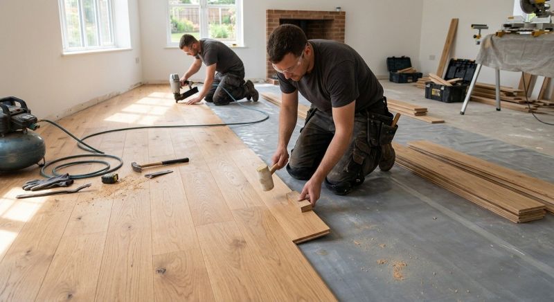 Oak Floor Installation in Orting, WA