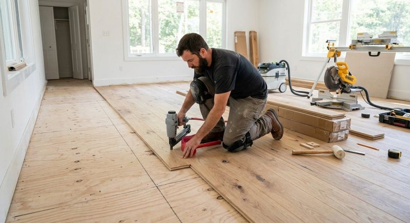 Oak Floor Installation in Orting, WA