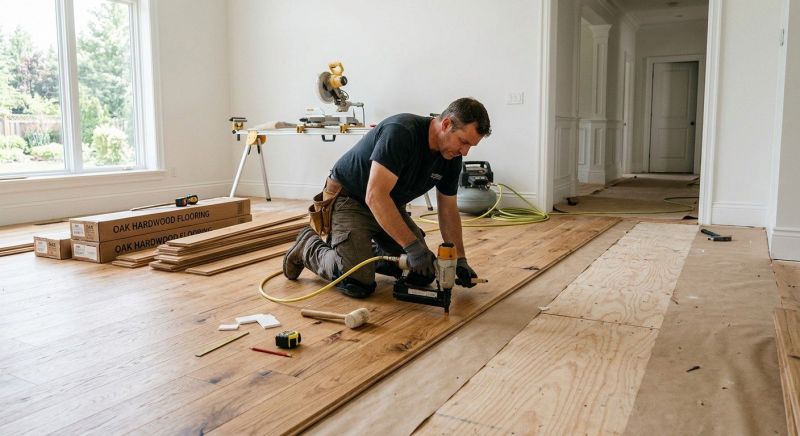 Oak Floor Installation in Orting, WA