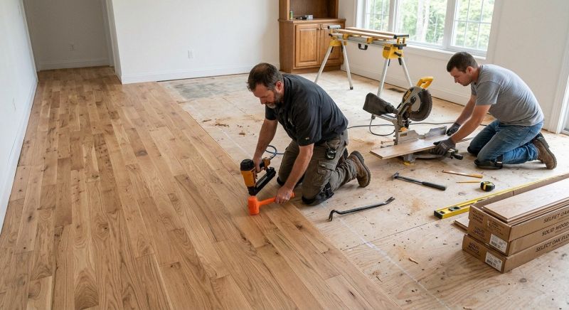 Oak Floor Installation in Vashon, WA