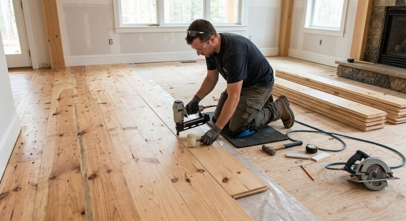 Pine Floor Installation in Puyallup, WA