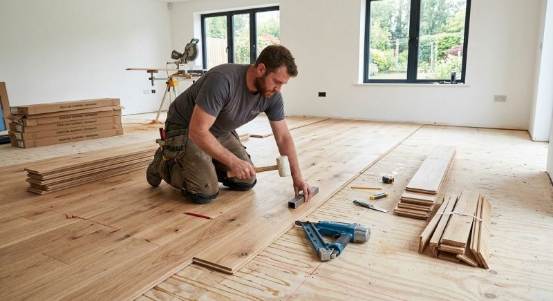 White Oak Floor Installation in Puyallup, WA