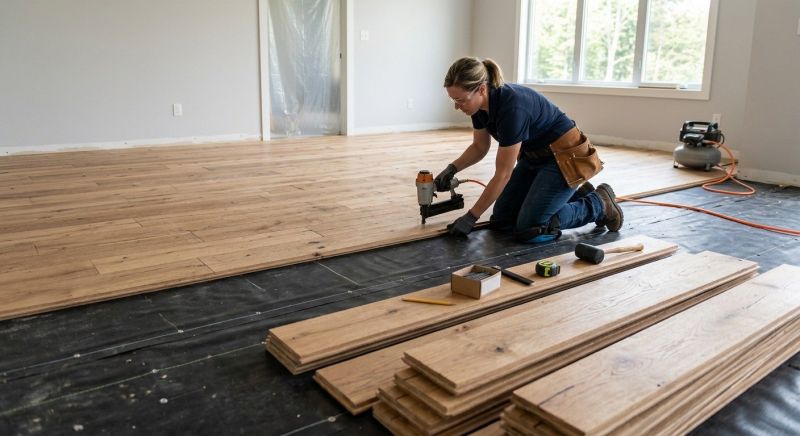 Wide Plank Floor Installation in Puyallup, WA